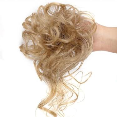 Imagem de 1 peça de cabelo de coque bagunçado para mulheres, cacheado ondulado, peruca de rabo de cavalo sintético, estilo 3