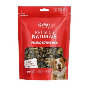 Imagem de Petisco Prefere Natural Pulmão Bovino Desidratado para Cães em 100g