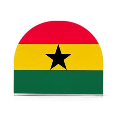 Imagem de Porta-guardanapos de bandeira de Gana acrílico, porta-guardanapos para mesa, dispensador de guardanapos de cozinha para guardanapos de papel de jantar