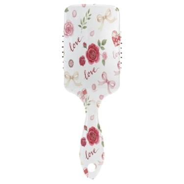 Imagem de Blueangle Escova de cabelo Ribbon Bows Rose – Escova desembaraçadora elimina nós e quebra, escova de cabelo de viagem para crianças, adultos e todos os tipos de cabelo (33)