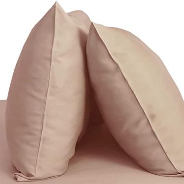 Imagem de Conjunto de 2 fronhas de bambu Cariloha Resort – 100% viscose da roupa de cama de bambu, Blush, Standard