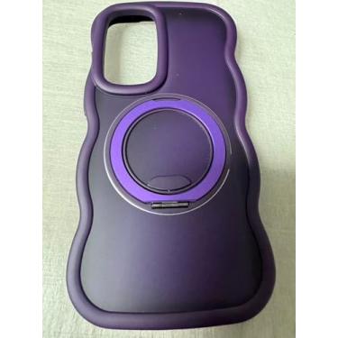 Imagem de YOVIAKK Capa para Samsung S25 Plus [com moldura ondulada encaracolada (roxa