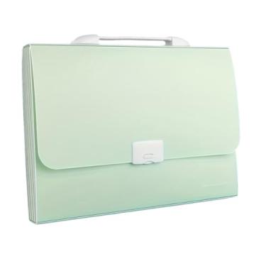 Imagem de Organizador de Pasta Accordion com 13 Bolsos Estojo Arquivo Expandido Capa e Alça Documentos Vem 12 Adesivos para Casa E