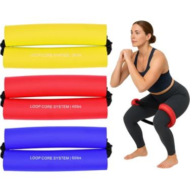 Imagem de Soulchen 3 faixas de resistência do sistema de núcleo do quadril 20/40/27 kg, alças para glúteos, para malhar, alongar, fortalecer as pernas, equipamentos de exercícios HIPS para mulheres, homens e