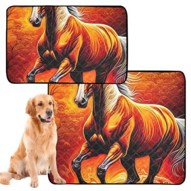 Imagem de Tapete de urina lavável para animais de estimação com arte de outono para animais de estimação à prova d'água tapete fofo para animais de estimação almofada reutilizável absorvente para cães, médio +