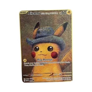 Imagem de Cartão Metálico Pokémon Dourado 10000 Pontos Arceus Charizard Raichu M