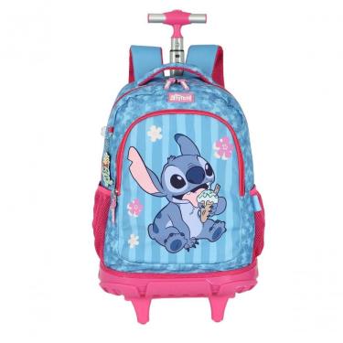 Imagem de Mochila Com Rodas Stitch Pink - Unico Pink