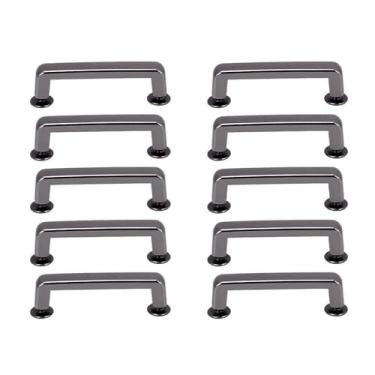 Imagem de Brrnoo 10 Conjuntos de Fivelas de Ponte Em de Liga de Zinco, Rebites de Ligação Galvanizados Resistentes Com Parafusos Cruzados, para Artesanato Em Couro, Roupas, Decoração, Chapéus, (Prata Preto)