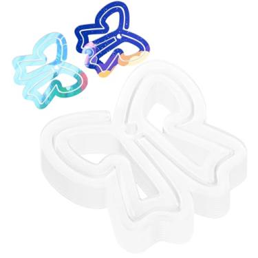 Imagem de Lyreh 10 peças de clipes de papel em branco de sublimação de laço, 8 x 8 cm, clipes de papel de acrílico jumbo em forma de borboleta para marcadores de página faça você mesmo, artesanato, escritório