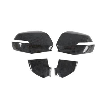 Imagem de Adesivo de carro retrovisor lateral espelho capa asa tampa exterior porta traseira caso guarnição fibra de carbono olhar Compatível com chevy blazer 2019-2024(Carbon)