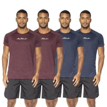Imagem de Kit 4 Camisetas Dry Alpha Co Masculina-Masculino