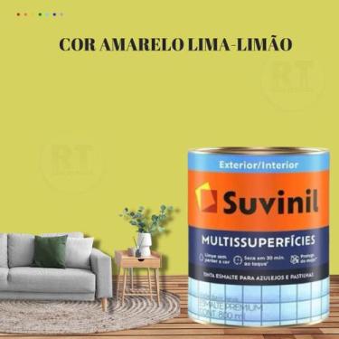 Imagem de Tinta Epoxi Cozinhas e Banheiros Cor Amarelo Multissuperfícies 800ml S