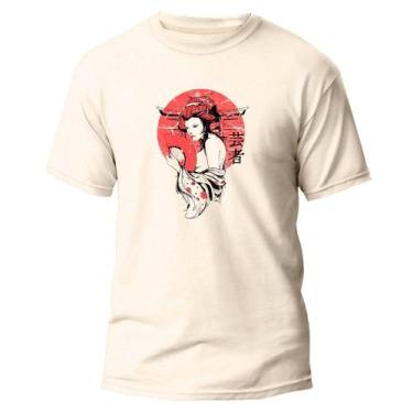 Imagem de Camiseta Basica Algodão Premium Estampa Digital Gueixa DTF - Pavesi, O