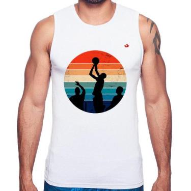 Imagem de Regata Basquete Vintage Sunset - Foca na Moda, Branco, GGG