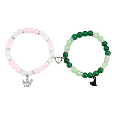 Imagem de 2 pulseiras de amizade malvadas para 2 pulseiras de contas de cristal para melhores amigas, presentes para irmãs amigas, melhores amigas, presentes para irmãs, amigas, joias perversas para mulheres