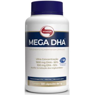Imagem de MEGA DHA Vitafor 120 Capsulas - Alta Concentração Ômega 3 DHA EPA