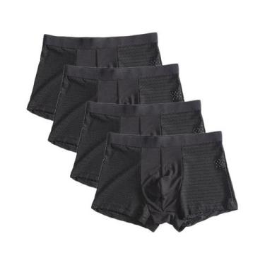 Imagem de Cuecas Boxer Masculinas plus Size 8XL Em Fibra De Bambu Respirável, Pa
