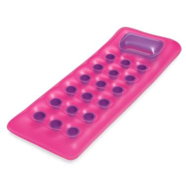 Imagem de Colchão Inflável para Piscina Adulto 18 Bolsos com Travesseiro Integrado | Flutuador Retangular 188×71 cm | Conforto para Tomar Sol e Relaxar – Cores Sortidas