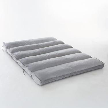 Imagem de Futon Almofada Dobrável de Espuma Solteiro 70x170x10cm – Confortável, Versátil e Fácil de Guardar – Colchonete, Almofada ou Colchão Auxiliar para Ambientes Compactos (Cinza)