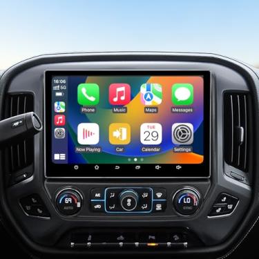 Imagem de Substituição estéreo de rádio automotivo de 11,5 polegadas para Chevy Silverado 2014 2015 2016 2017 2018 GMC Sierra 5G WiFi 4 + 64G Wireless Carplay/Android Auto/GPS/Bluetooth/FM Radio/1280P SWC