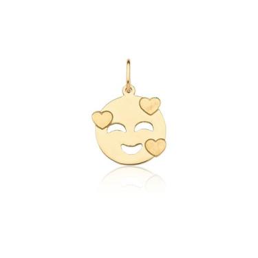 Imagem de Pingente Emoji Do Amor Corações Ouro 18k - MAEHLER Arte Em Joias, Dour