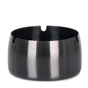 Imagem de URGDWEKJY Cinzeiro Personalidade Criativa Cinzeiro de Aço Inoxidável À Prova de Vento Cinzeiro Casa Sala de Estar Hotel Internet Café Restaurante Elegante Grande Cinzeiro Tabuleiro de Fumaça (D)