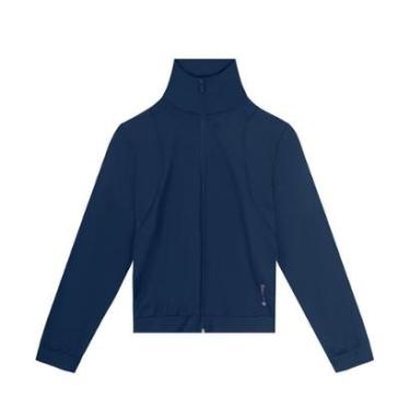 Imagem de Jaqueta Infantil Menina em Malha Active Azul Marinho Brandili-Feminino