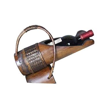 Imagem de Prateleiras retrô de madeira maciça para vinho, cozinha, casa, bancada, suporte de vinho criativo, prateleira de armazenamento de bebidas