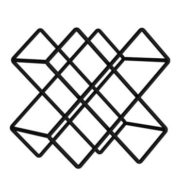 Imagem de Suporte de exibição de ferro suporte de vinho prateleira de exibição de garrafa de licor suporta prateleira de exibição prateleira de armazenamento de garrafa de vinho estilo vintage prateleira para