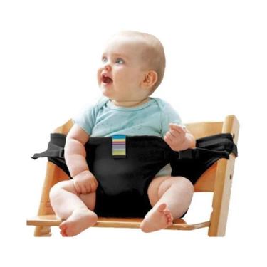 Imagem de Cadeira De Refeição Portátil E Dobrável Para Bebês Com Cinto De Segura