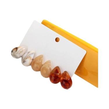 Imagem de Brincos De Resina Acetato Vintage Em Forma De Gota Para Mulheres, 3 Pa