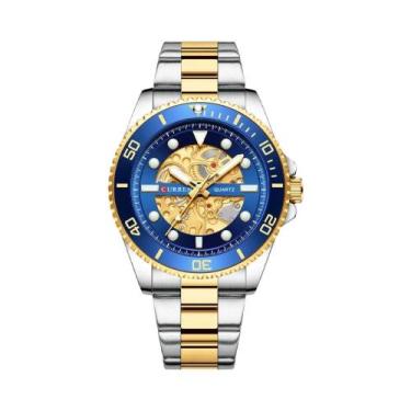 Imagem de Relógio De Pulso Masculino Luminoso Com Pulseira De Aço Inoxidável CUR