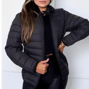 Imagem de Jaqueta Puffer Bobojaco Feminina Casaco Corta Vento Acolchoada Imperme