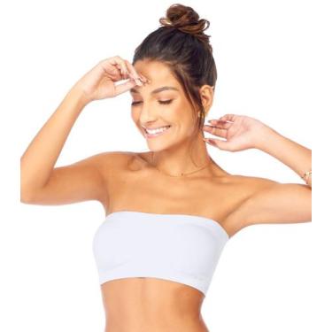 Imagem de Top Faixa Bojo Removível Sem Costura Zee Rucci Branco, P, Branco