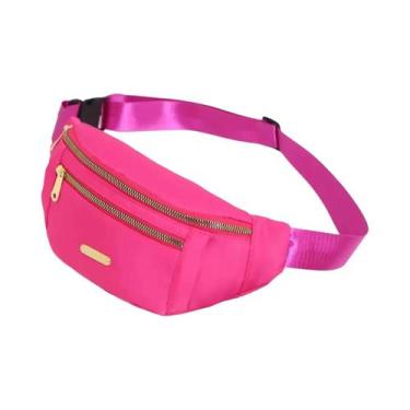 Imagem de Bolsa De Cintura Esportiva Feminina, Fanny Pack Multi-Camadas, Bolsa T