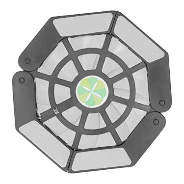 Imagem de Almofada térmica para laptop, 500-2500 rpm grande suporte dobrável com luz LED para notebook (preto)