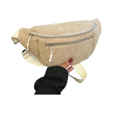 Imagem de Bolsa De Cintura Em Corduroy Para Mulheres, Bolsa Transversal, Bolsa D