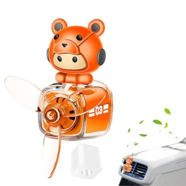Imagem de Aromatizador de | Difusor de fragrância de piloto de urso rotativo - Acessórios de com design de hélice para trailer, pequeno, sedã, caminhão, SUV