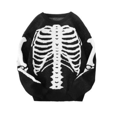 Imagem de Suéter Masculino De Tricô Com Gola Redonda E Padrão Jacquard Para Outo