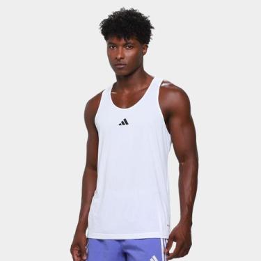 Imagem de Regata Adidas Treino Básica Masculina, Branco, P