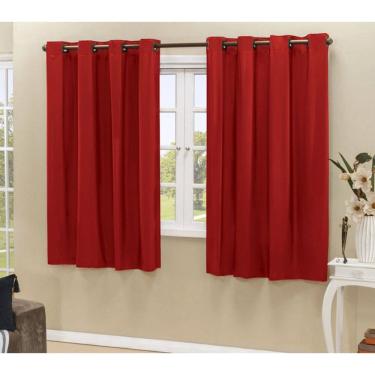 Imagem de Cortina Blackout PVC 2,20 m x 1,30 m - Vermelho