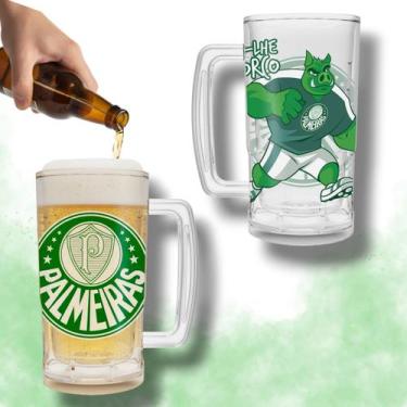 Imagem de Caneca Chopp Palmeiras Acrílico Oficial Exclusivo 450ml - Helsim