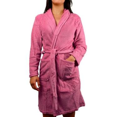 Imagem de Roupão Kimono Felpudo Unisex Microfibra Macio Pós Banho - Camesa, Lilá