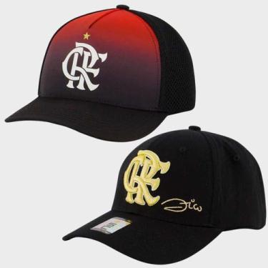Imagem de Kit com 2 Bonés Escudo Flamengo - Kits, Único