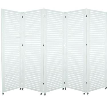 Imagem de 5 Biombo Pintado Sanfonado Com Rodinhas E Dobradiças Painel Mdf Folha 