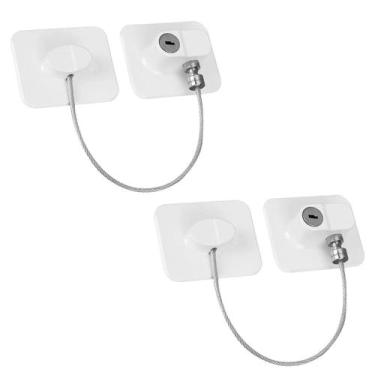 Imagem de Kit 2 Trava Tranca para Geladeira Freezer Porta Janela Gaveta Não Prec