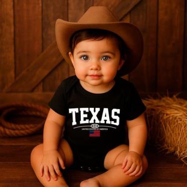 Imagem de Bodies Bebê Moda Country Farmfun Macacão Estampado Suedine, Preto, 9-1