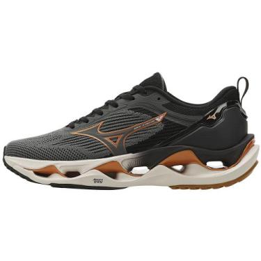Imagem de Tênis de Corrida Mizuno Wave Stratos 3, Cinza, 42