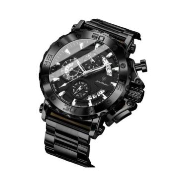 Imagem de Relógio De Quartzo Masculino Luxuoso À Prova d'Água Com Cronógrafo Lum
