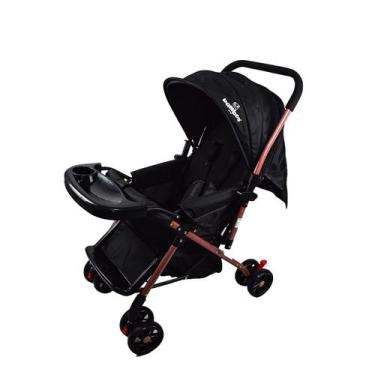 Imagem de Carrinho Bebê Premium Passeio Menina Menino Reclinável Vira Berço Alça